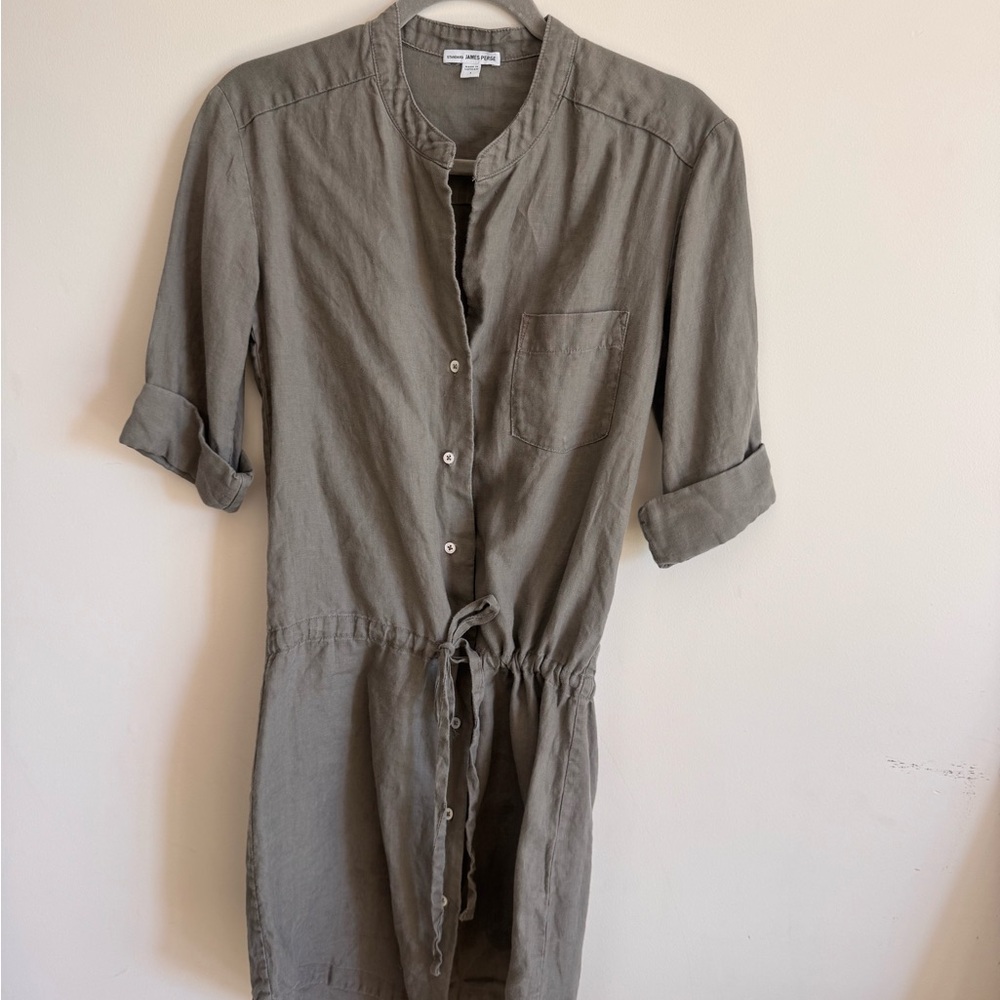 James Perse Olive Long Sleeve Dress